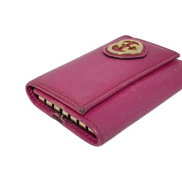 GUCCI Lovely Pink Leather - Key Case 101-080625 - Picture 6 of 11